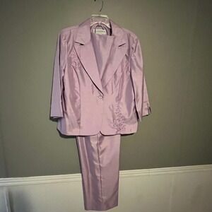 Sag Harbor Dress Blazer Top Pants Suit 3pc Set 16 Lilac Formal Evening Party NWT